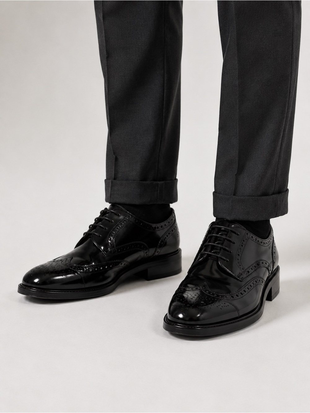 Bostonian luxe men’s oxfords shoes black 10.5